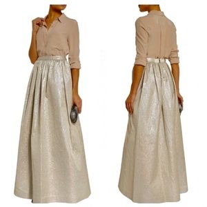 Alice + Olivia Tina Metallic Taffeta Ballgown